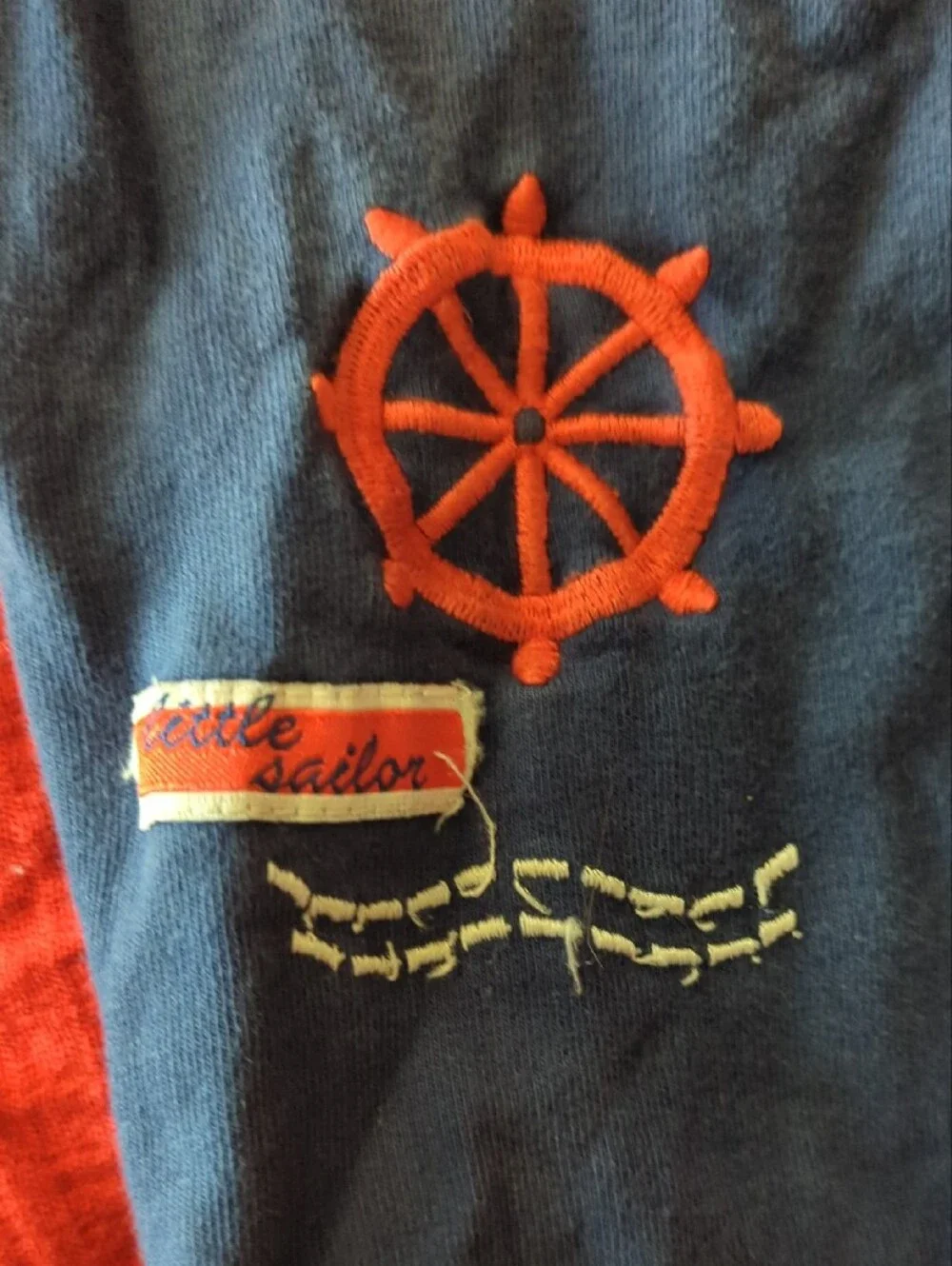 Vintage Gymobree Navy Baby Sailboat Overalls with Straps